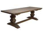 Length 240cm Solid Oak Industrial Dining Table For Hotel Restaurant