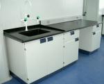 Biology Chemistry Lab Furniture , White Polypropylene Clean Room Bench