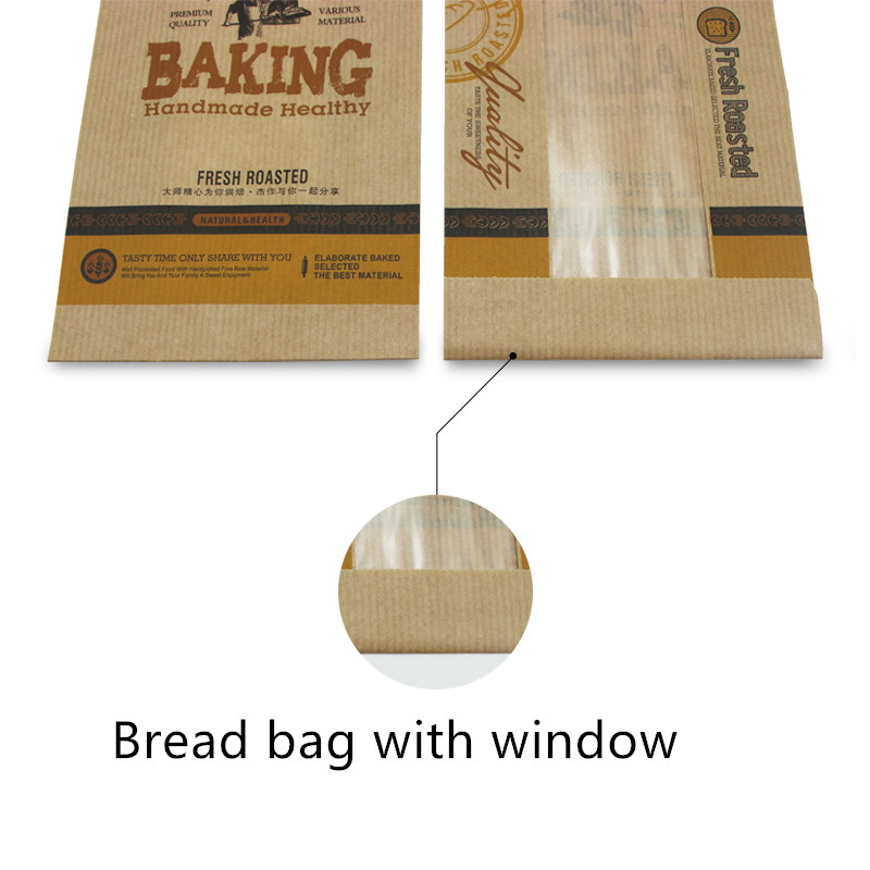 Disposable PE Coated 50gsm Bread Packaging Paper Bags