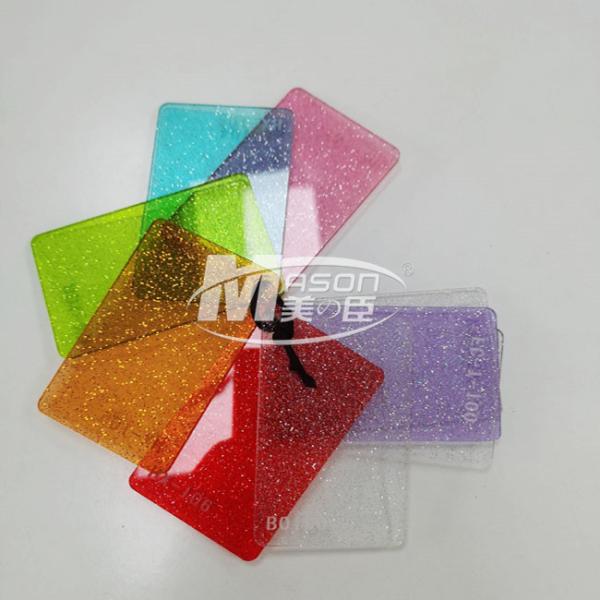 3mm 1220x2440 Colorful Red Yellow Blue Glitter Acrylic Sheet For Craft