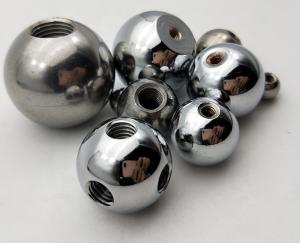 China Zinc Plating Solid Steel Ball With Drilled Hole 201 304 440 17MM 17.4MM wholesale