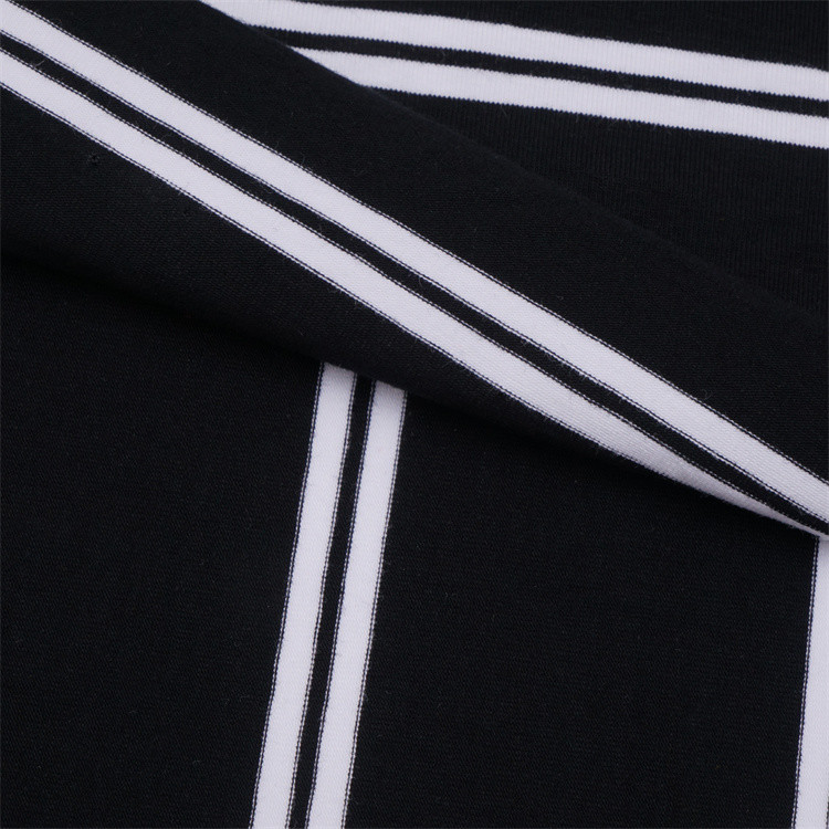 Smooth Skin-Friendly And Natural Not Easy To Deform Striped Knit Fabric For Polo Shirt
