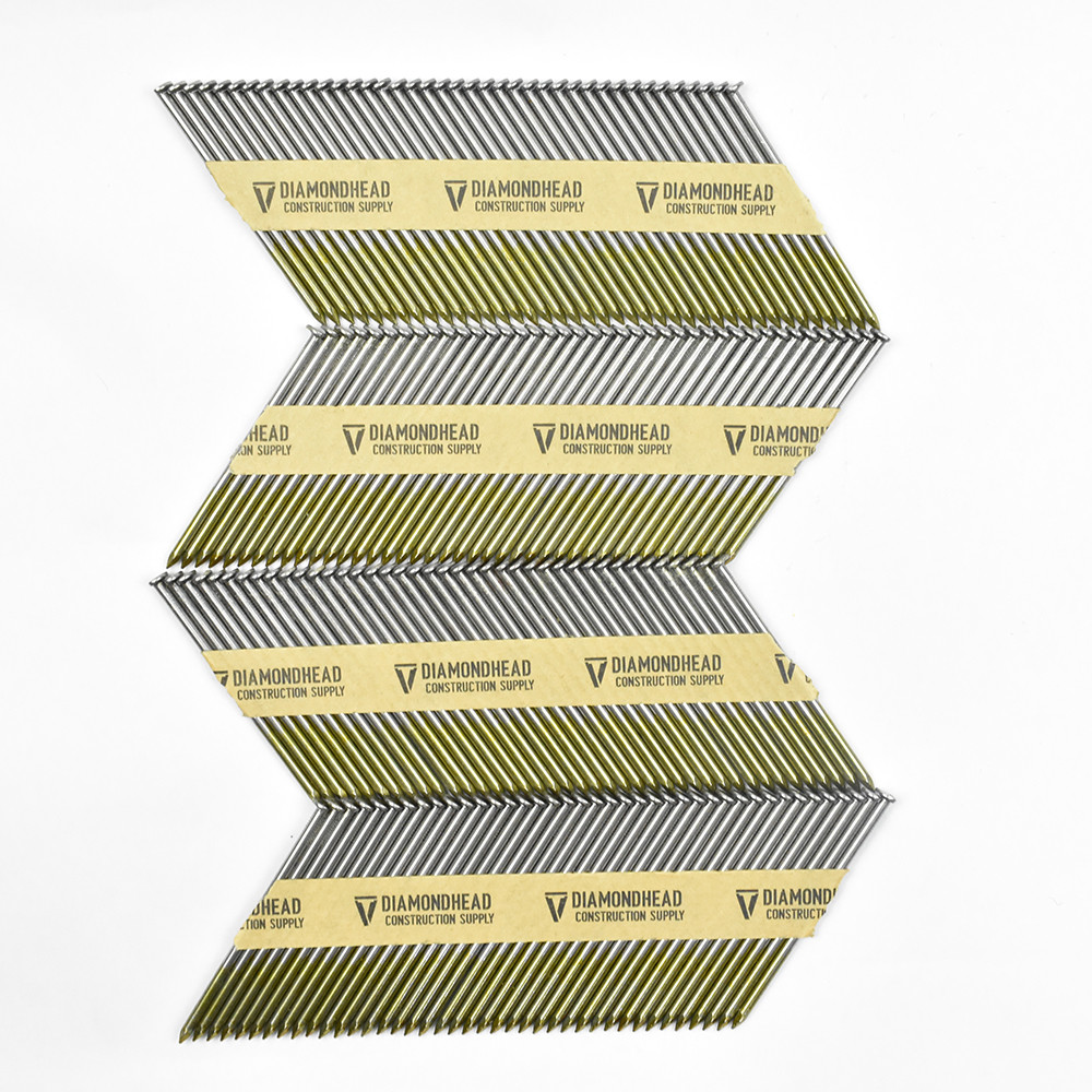 Bright Electro Galvanized Paper Strip Nails Smooth / Screw / Ring Shank