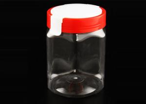 China Honey Storage 500ml Hexagonal Plastic Jar With Metal Lid wholesale