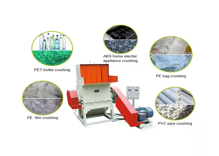 1000kg/H Waste Plastic Crusher Machine For PVC / PE / PET Plastic Recycling