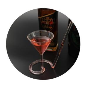 China Eco Friendly Personalized 200ml Straw Cocktail Glass wholesale