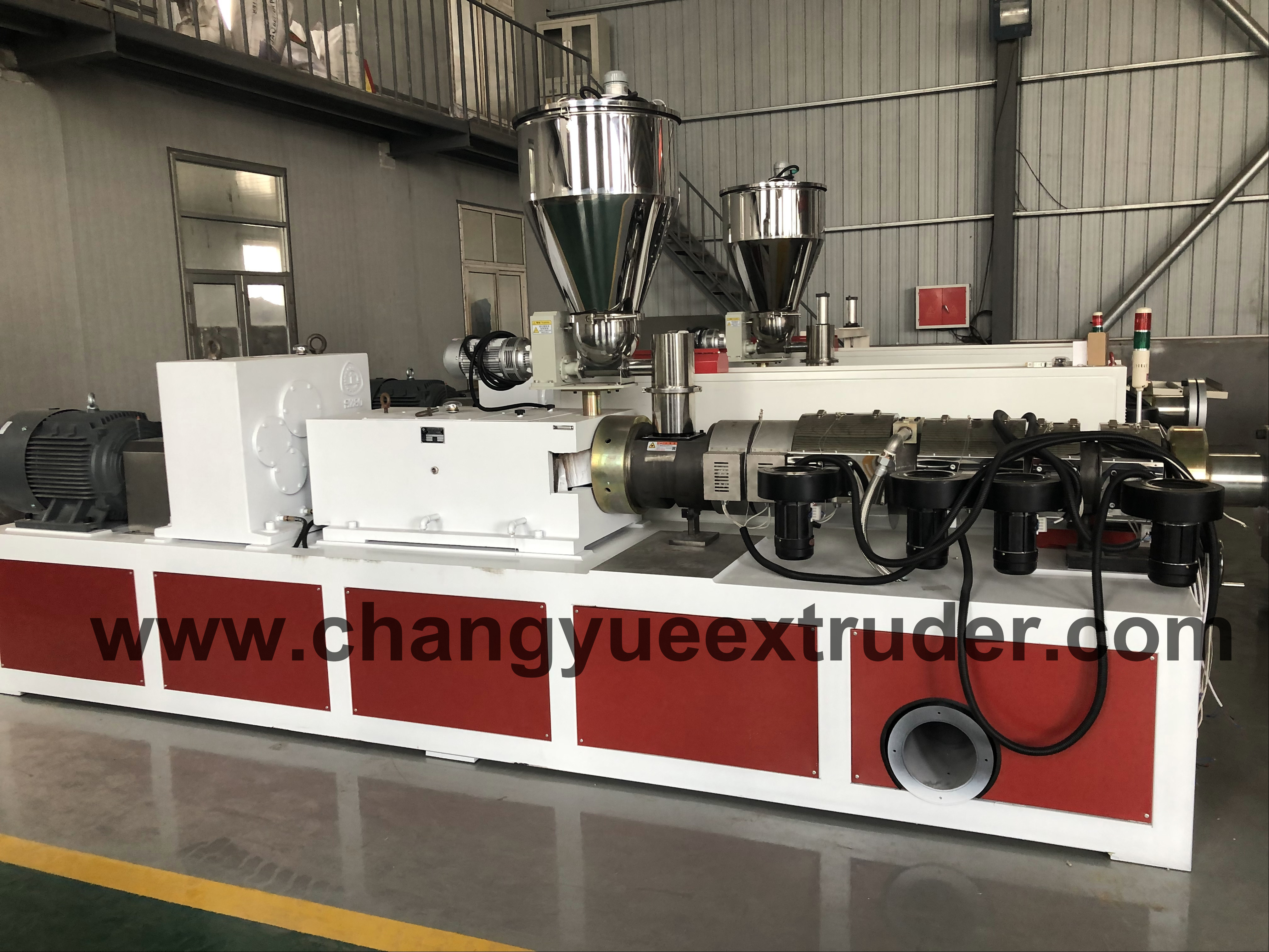 Plastic Profile Extrusion Machine for PVC WPC Hollow Door Panel Production Line in Qingdao Changyue Plastic Machinery Co. Ltd