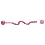 Stainless Electrophoresis Pink Industrial Piercing Jewelry For Guys