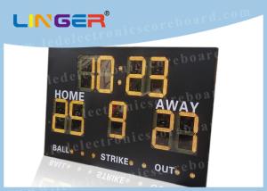 China Waterproof Wireless Baseball Scoreboard , Baseball Field Scoreboard Yellow Color wholesale