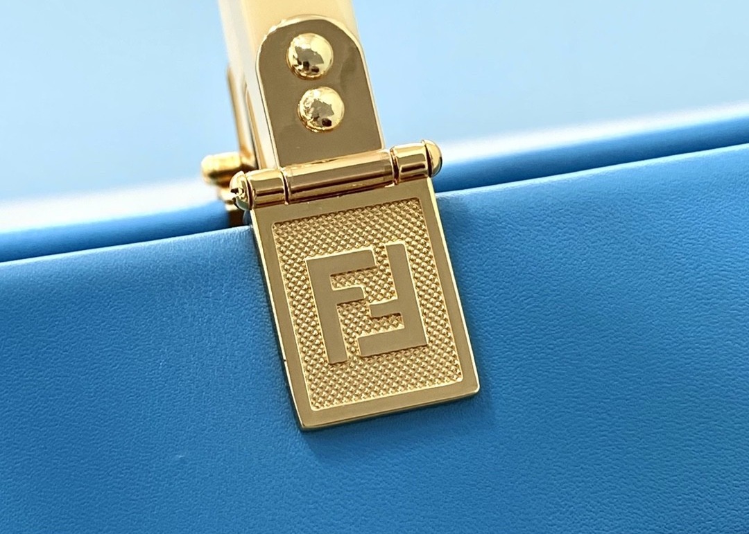 Stitching Womens Leather Tote Shopper Bag Blue With Single Shoulder Strap