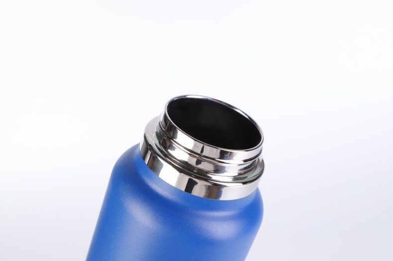 BPA Free Double Wall Standard Mouth Vacuum Insulated Drink Sport Stainless Steel Powder Coated Water Bottle Custom Logo