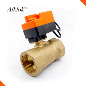 China Brass Pneumatic 2 Way Control Valve , High Pressure Ball Valve For Air Conditioner wholesale