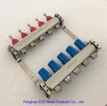 5 Port Stainless steel water underfloor heating manifold , 304 stainless steel