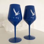 Party Vodka Reusable Plastic Wine Glasses White Blue Grey Goose Acrylic Glasses