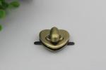New fashion zinc alloy gold color metal bag hardware twist lock with nickel free