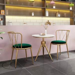 China ISO9001 Modern Gold Frame Dining Chair Fabric Metal Chair Wear Resistance wholesale