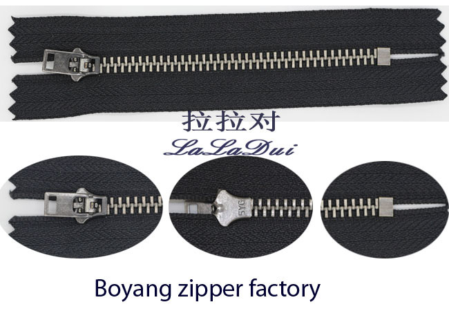 Black Nickel Teeth Oxidized Fire Retardant Zippers For Clothing / Luggage