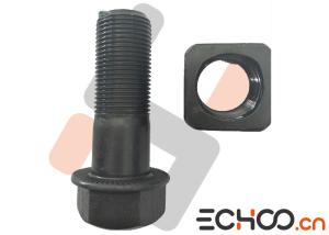 China Grade 12.9 Volvo EC210 Excavator Wear Parts Track Bolts And Nuts High Hardness wholesale