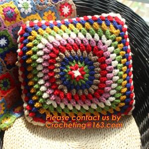 China Handmade Paisley Crochet pillow cushion cover Decorative Cushion Wedding Gift wholesale