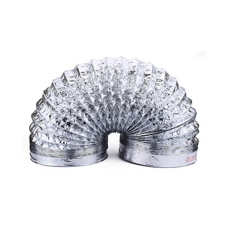 Mounting Duct Fan Aluminum Flexible Duct Pipe with Plastic Blade and Riveting Connector