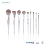 9pcs Aluminium Ferrule Marble Makeup Brush Set