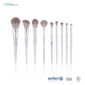 China 9pcs Aluminium Ferrule Marble Makeup Brush Set wholesale