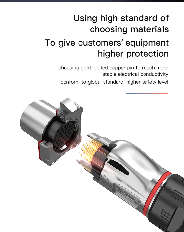 Cnlinko Connector BD24 Industrial Waterproof Metal Female Male IP68 10 Pin Plug Socket Cable Connector