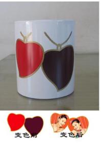China Sublimation Gold Border Lover's Peach Heart Mug wholesale
