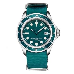 China Round ODM Analogue Wrist Watch 42mm Divers Wristwatch Nylon Strap wholesale