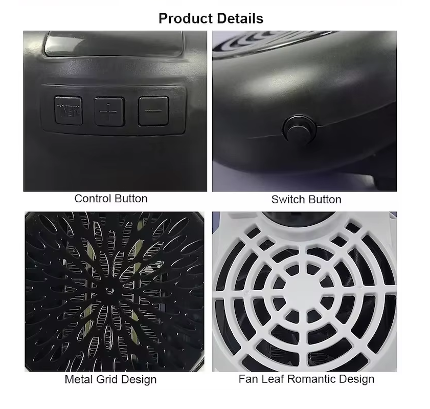 Household Electric Fast Heat Wall Mounted Heater Portable Heater for Home Office Desktop