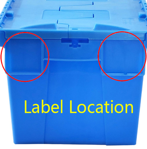 Attached Lid Containers Plastic Box With Hinged Lid Heavy Duty Stackable Moving Box