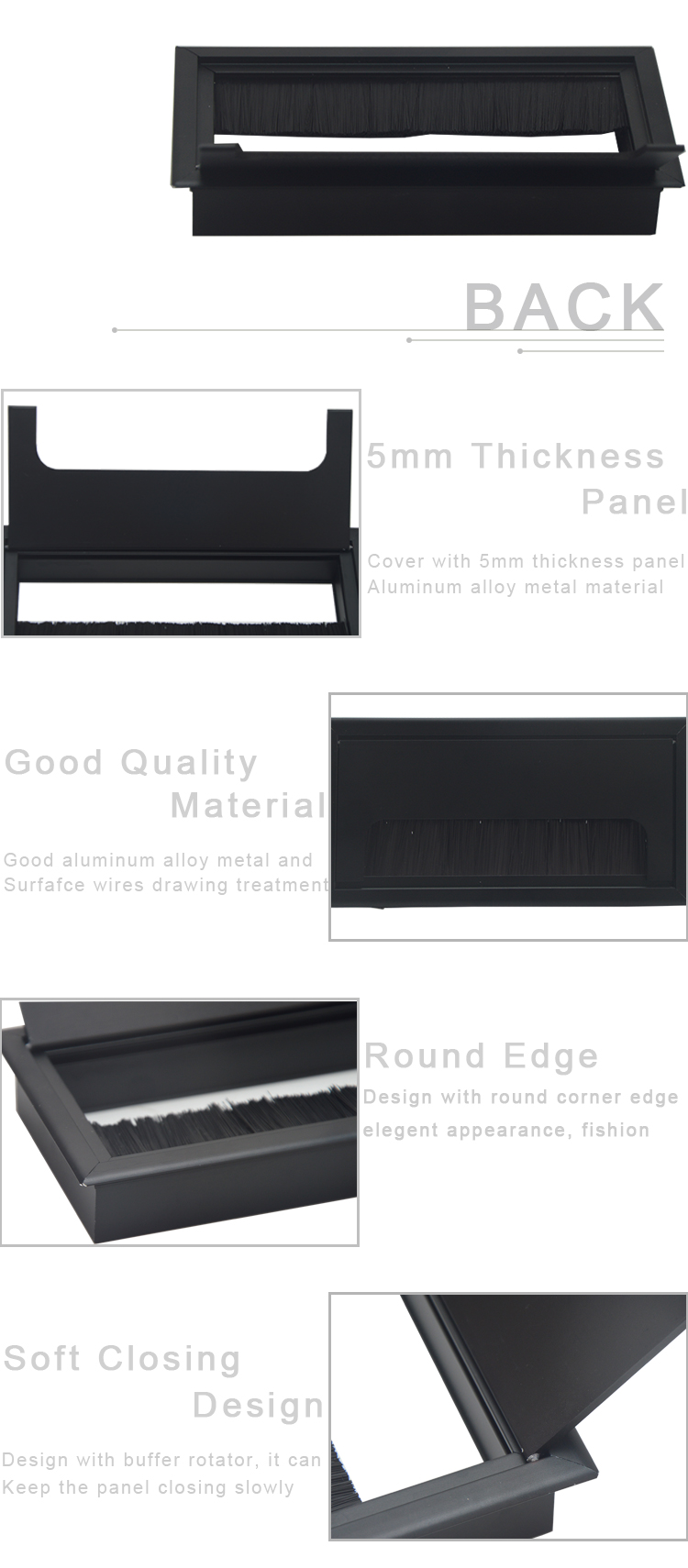 cable grommet,computer cable hole cap,furniture wire cable grommet box for office table