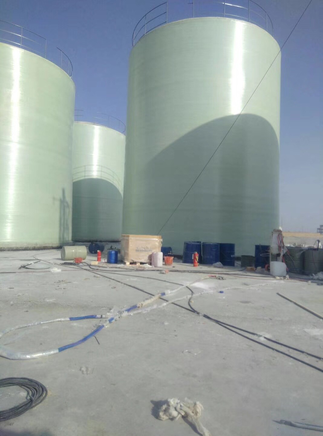 Horizontal 12m3 FRP Cylindrical Tank ISO CE Water Softener 1800mm
