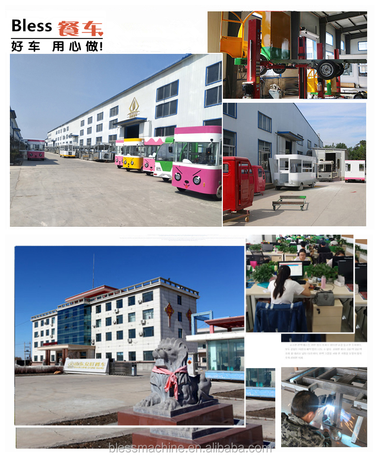 85kms long distance outdoor fast food trailer with durable stainless steel worktable
