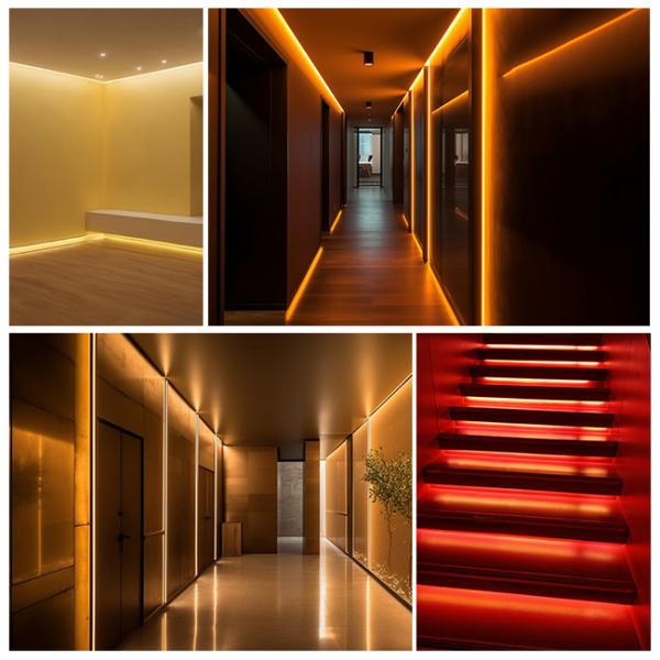 IP65 Adhesive Back LED Strip Lights Flexible Indoor Outdoor LED Strip Lights For Stairs