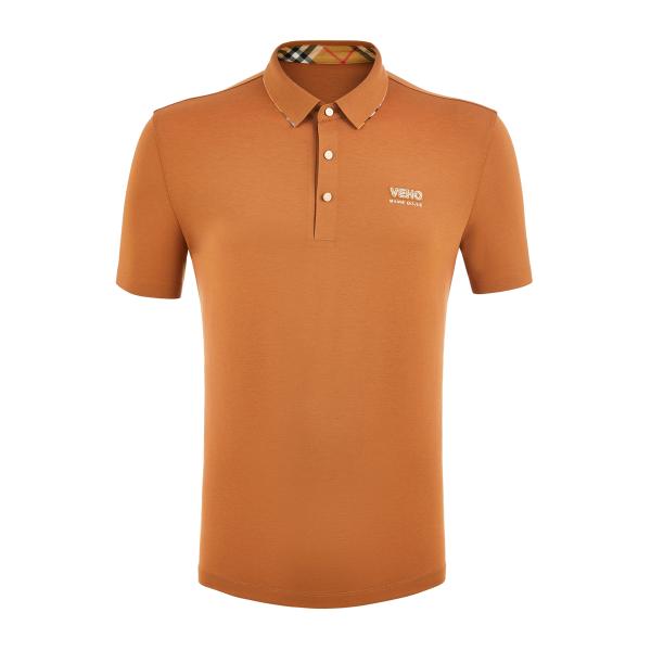 Green Printing Men's Cotton Polo Shirts for Office Uniform Knitted Anti-Wrinkle Design