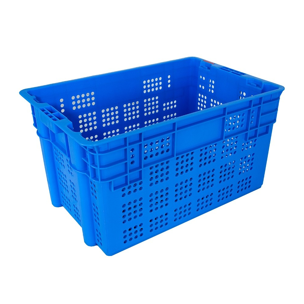 Mesh Style Dislocation Storage Plastic Moving Crate for Fruit in Customized Color