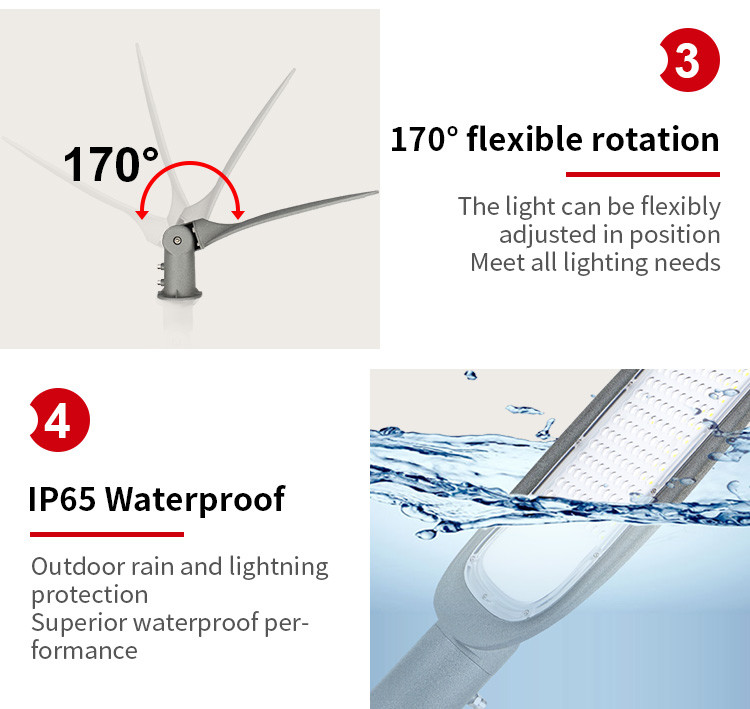 200watt Outdoor LED Street Lamp 30000 Lumens 6500K 120° Beam Angle