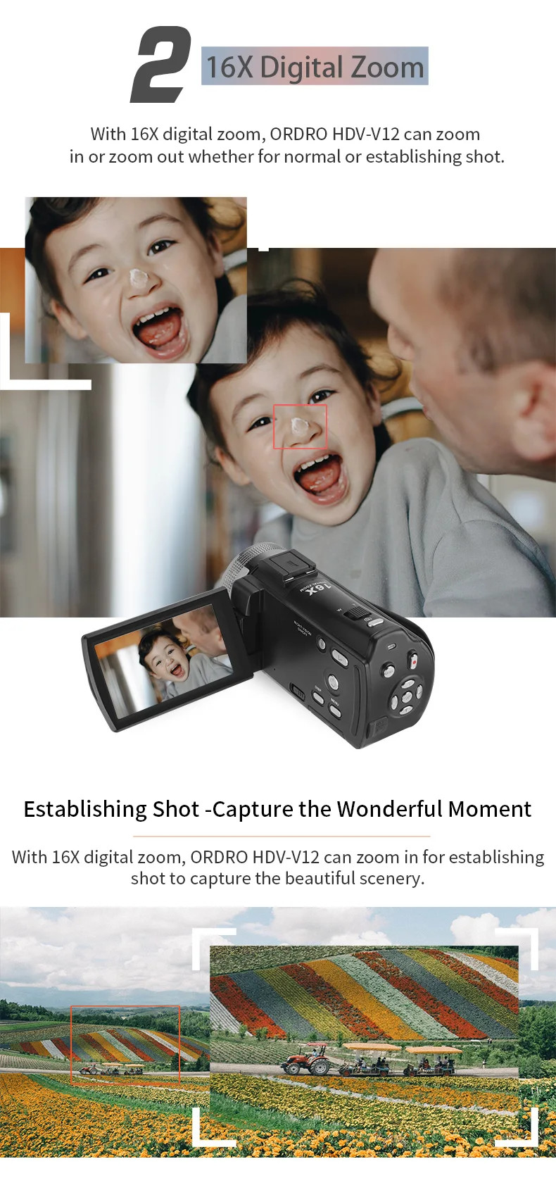 Vlog 4k Digital Video Camera Home Camcorder Film 1080P HD With Infrared Night Vision