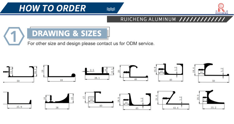 J Profile Aluminium Profile Trim Handle , 1.2mm Brushed Aluminum Drawer Pulls