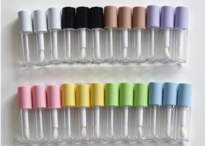 China Custom logo 6ml Big Wand Brush Lip Gloss Bottle Pink White Green Empty Lipgloss Tubes wholesale