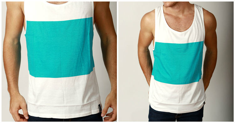 Wholesale customized printed cotton tank tops for men gym tank top