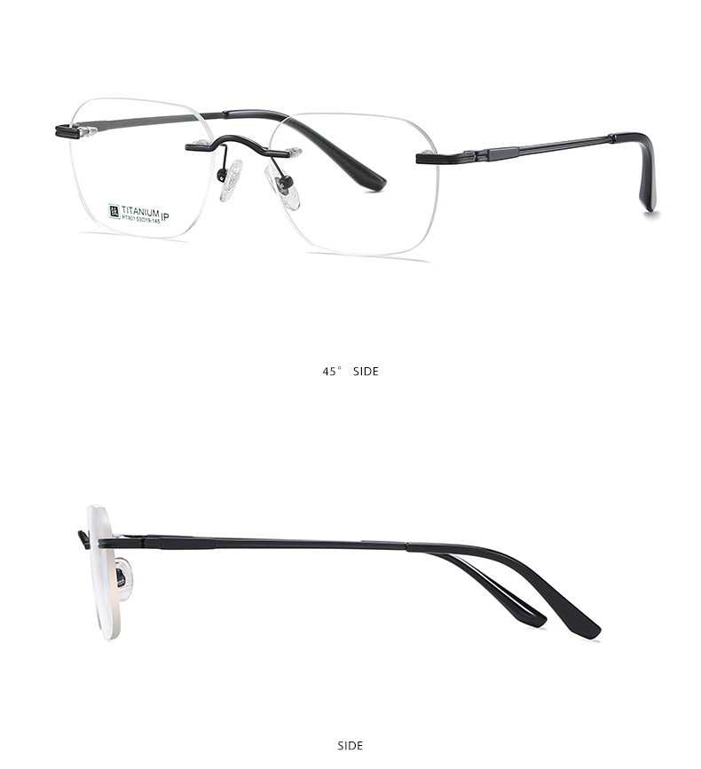 Ultra Lightweight Rimless Titanium Eyeglass Anti Blue Light Durable