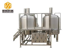 China two vessles automatic brewery equipment 2000L brewhouse with fermenters wholesale