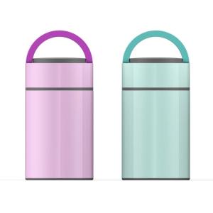 China Cute Pink / Green Vacuum Insulated Lunch Container Heated Transfer Printing wholesale
