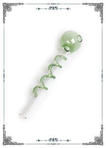 China Borosilicate Glass Light Green Oil Burner Smoking Bong Bobbin wholesale