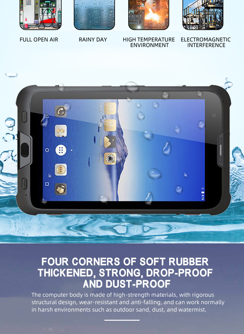 MT6753 1.6Ghz 8 Inch Rugged Tablet Medical Tablet PC IPS hD screen