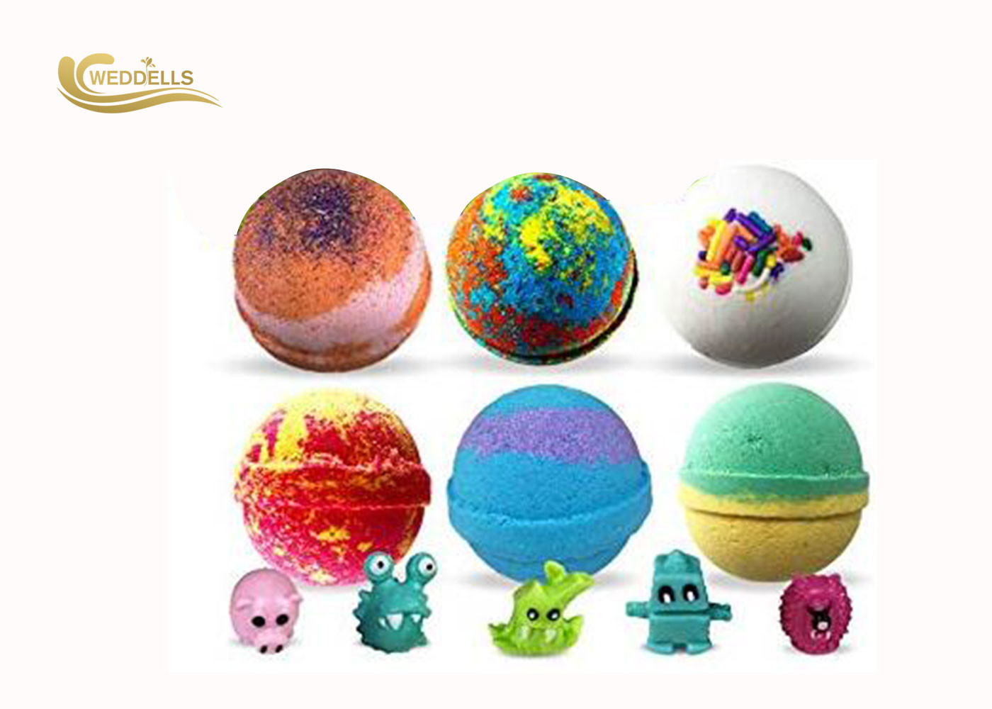 Strawberry Flavor Fizzy Kids Surprise Organic Vegan Pure Handmade Bath Bombs