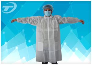China PP White Hospital Medical Disposable Lab caot / Disposable Protective coat wholesale