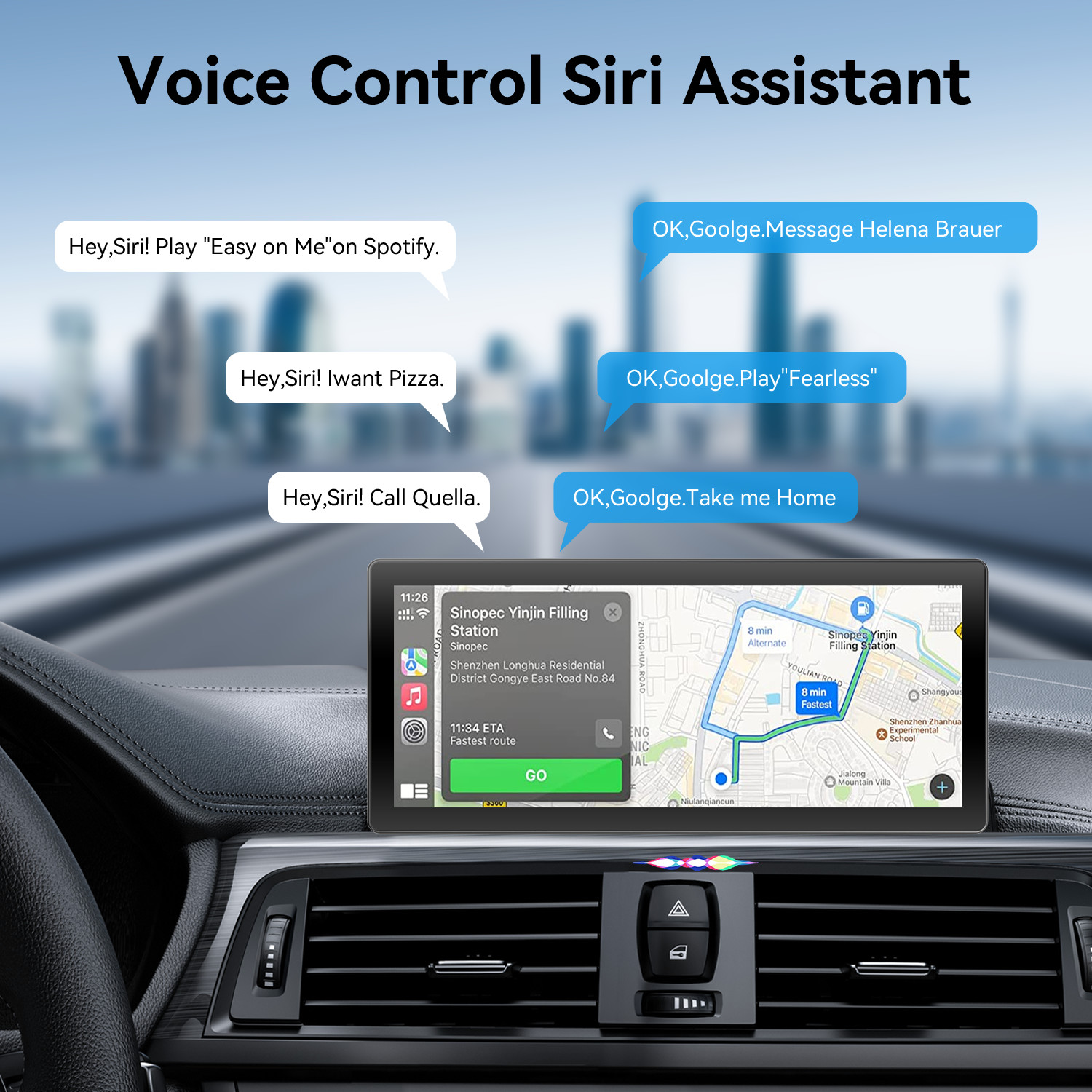 Linux Wireless Carplay And Android Auto 8.8 Inch Touch Screen Function Fit For All Cars